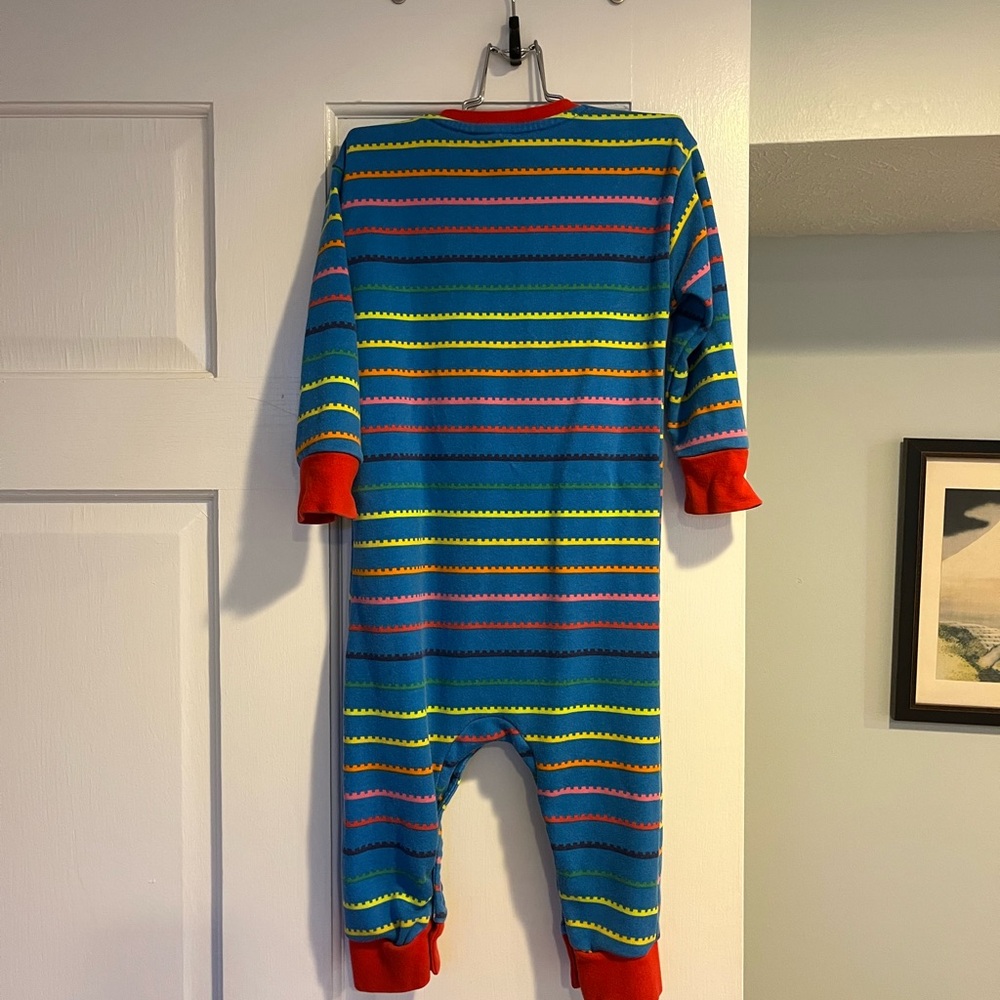 Adidas Kids Striped One Piece - Blue and Red - Picture 3 of 4